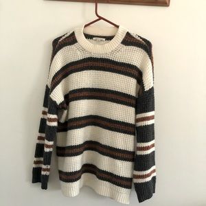 Oversized American Eagle Striped Long Pullover